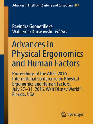 cover image of Advances in Physical Ergonomics and Human Factors